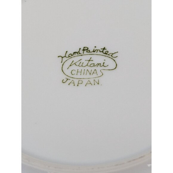 Vintage Kutani Set 4 Bread Dessert Plates 6 1/2" White Silver Gray Bursts Japan - Picture 8 of 9